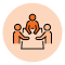 Icon: people sitting at a table